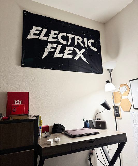 Electric Flex Grunge Logo Flag