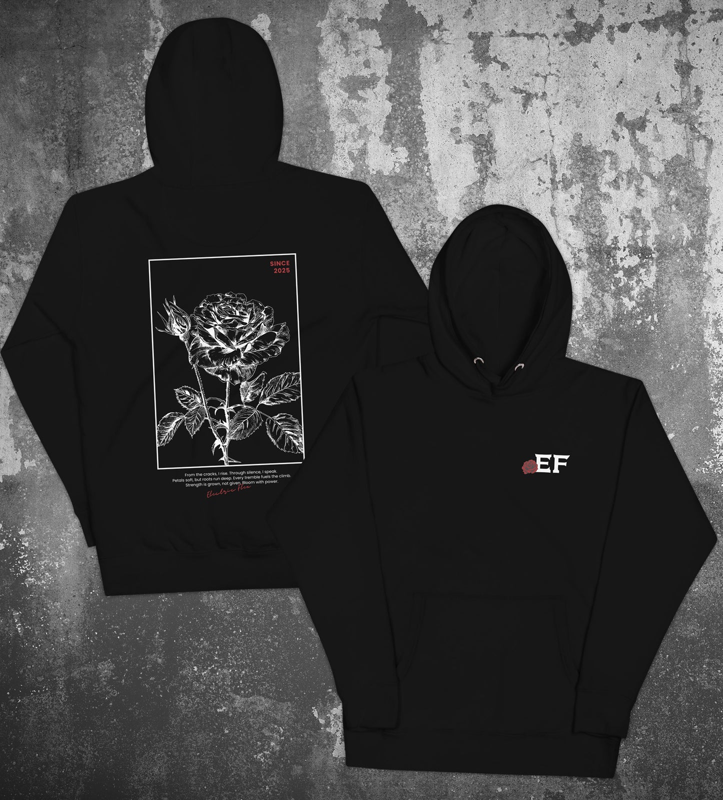 "Bloom With Power" Men's Heavyweight Hoodie