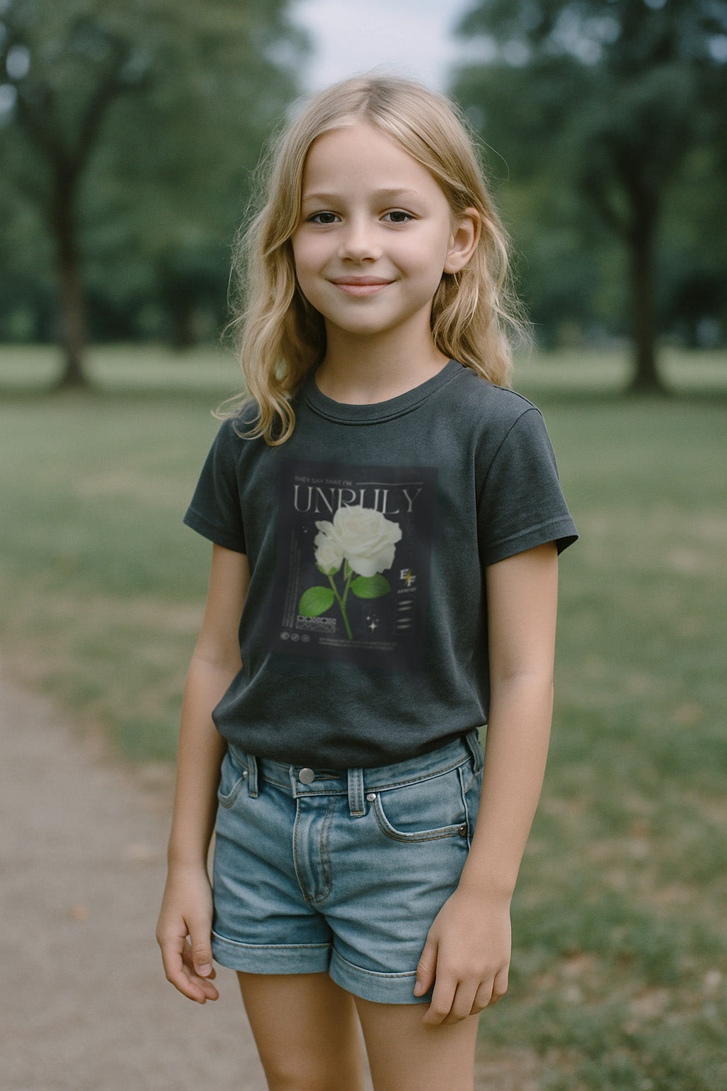 "UNRULY" Girls' 100% Cotton Tee