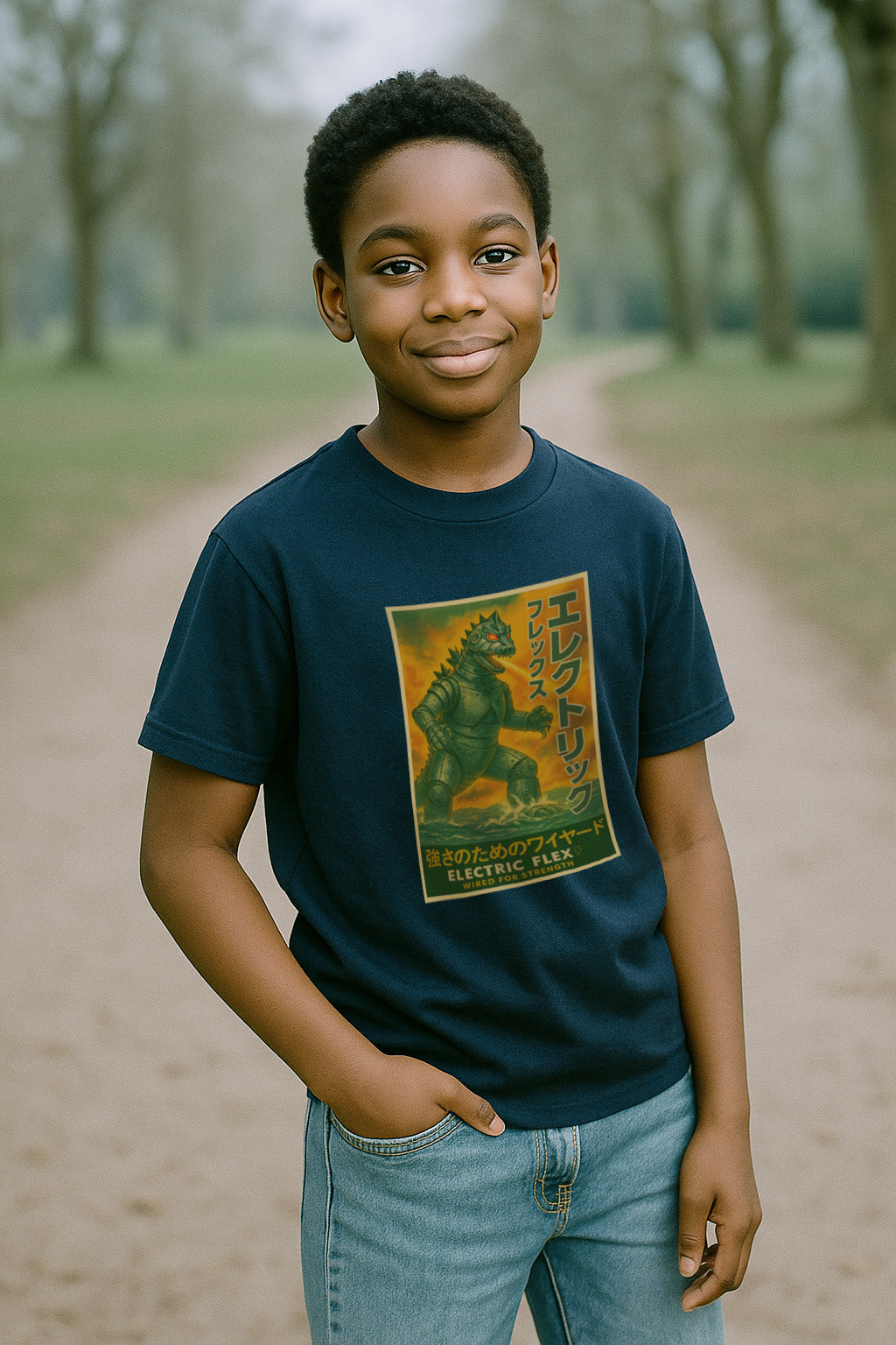 Mecha-Zilla Boys' 100% Cotton Tee