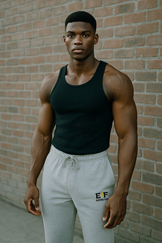 EF Logo Men's Fleece Sweatpants - Carbon Gray