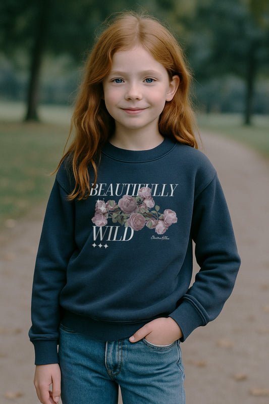 "Beautifully Wild" Cozy Girls' Sweatshirt