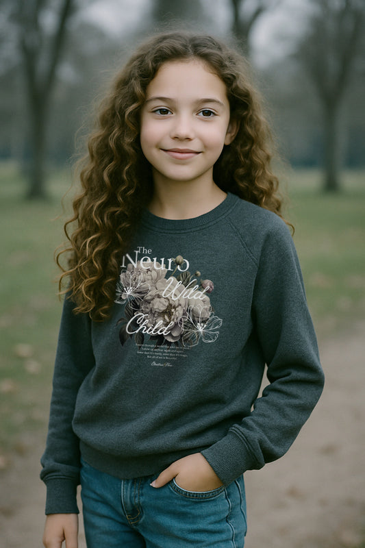 "Neuro Wild Child" Cozy Girls' Sweatshirt
