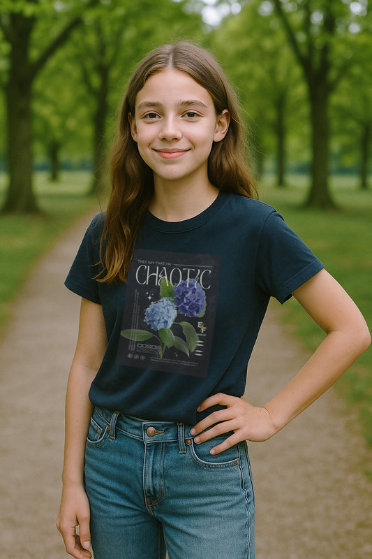 "CHAOTIC" Girls' 100% Cotton Tee