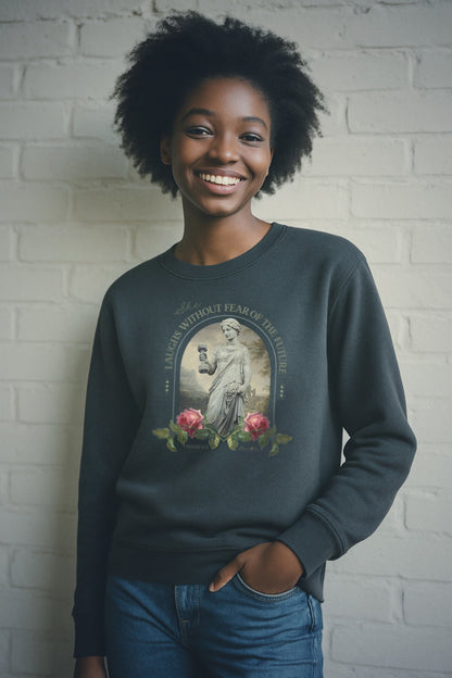 "She Laughs" Women's Premium Sweatshirt
