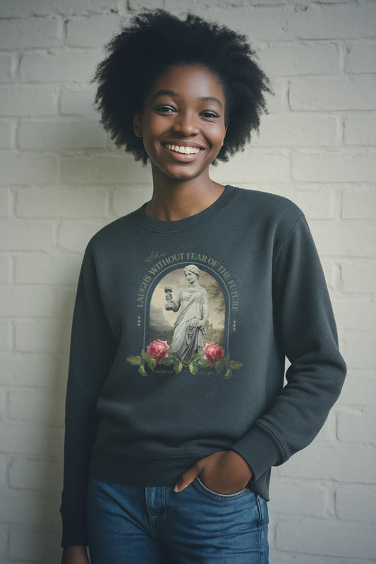 "She Laughs" Women's Premium Sweatshirt