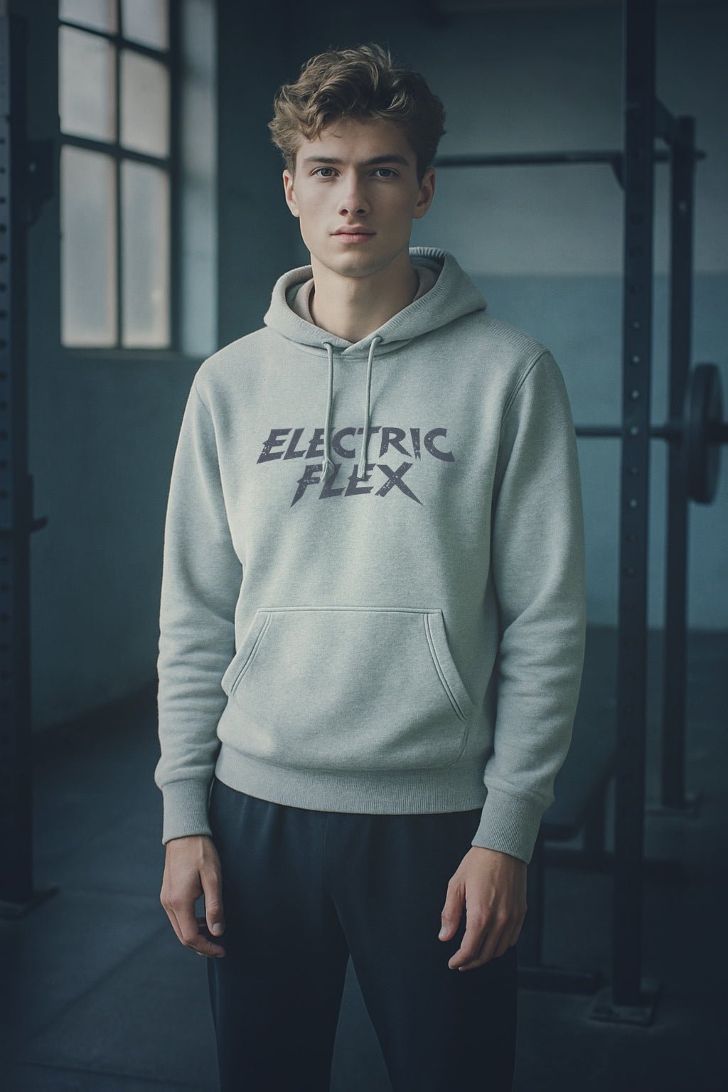 Black Grunge Logo Men's Heavyweight Hoodie
