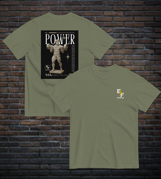 "Power" Men's Premium Tee - Greek Gains Edition