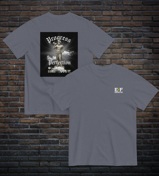 "Progress Over Perfection" Men's Premium Tee – Greek Gains Edition