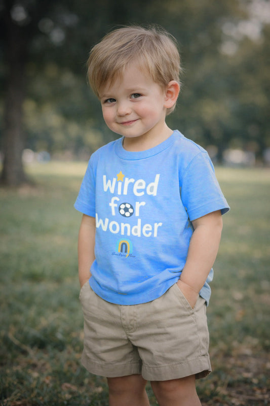 "Wired for Wonder" Soccer Ball 100% Cotton Toddler Tee