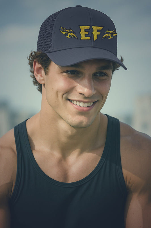 EF Lightning Embroidered Retro Trucker Hat