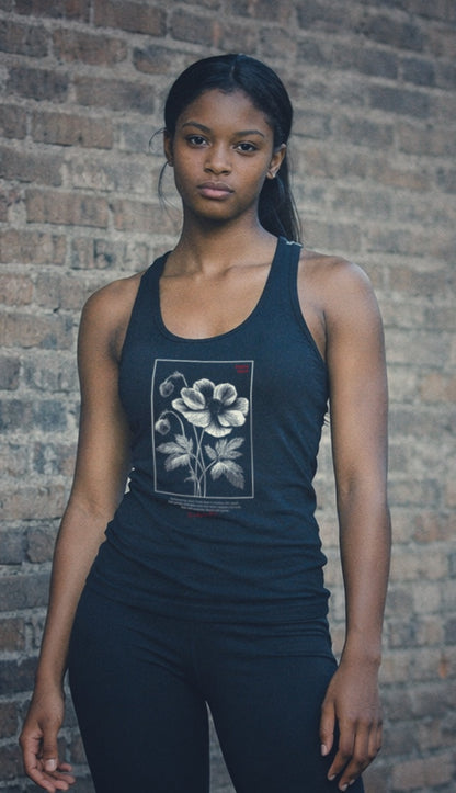 "Bloom with Grace" Women’s Fitted Racerback Tank