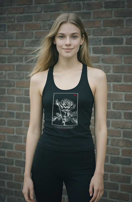 "Bloom with Power" Women’s Fitted Racerback Tank