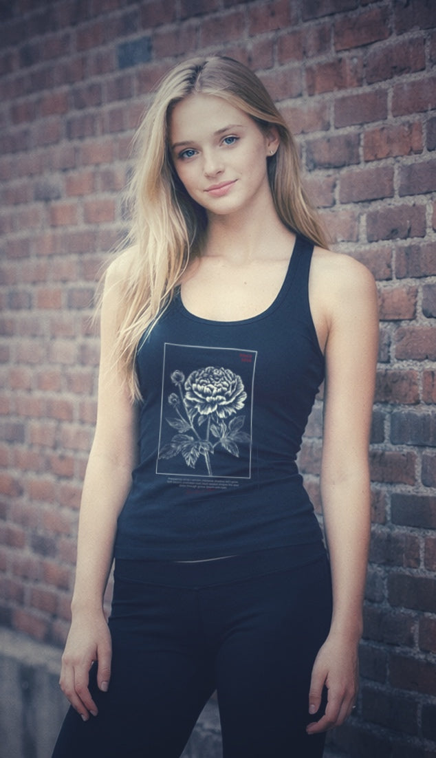 "Bloom with Faith" Women’s Fitted Racerback Tank