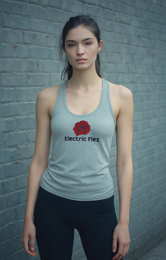 Tattoo Rose Women's Fitted Racerback Tank