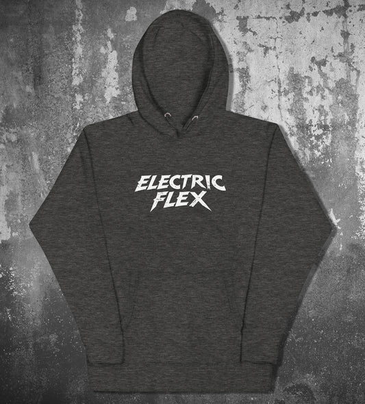 White Grunge Logo Men's Heavyweight Hoodie