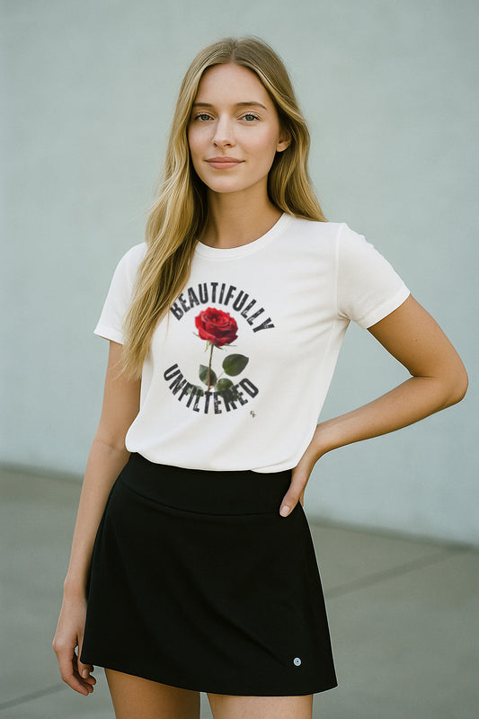 "Beautifully Unfiltered" Women's High-Waisted Tee