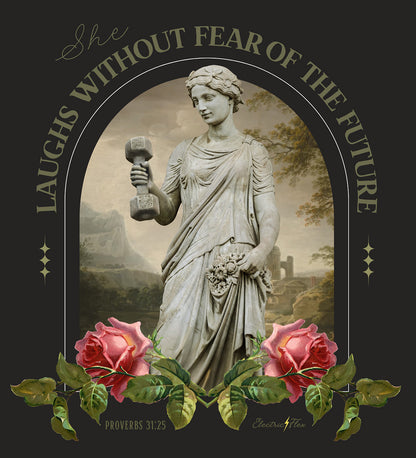 "She Laughs" Women's High-Waisted Tee