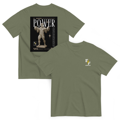 "Power" Men's Premium Tee - Greek Gains Edition